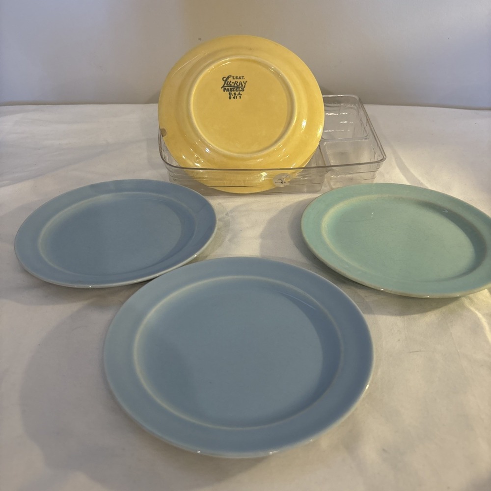 Lu-Ray Pastels 4 Set T.S.+T , Bread Plates